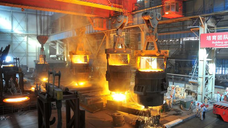 50 ton sterowanie PLC podwójne belki Foundry Casting Żuraw
